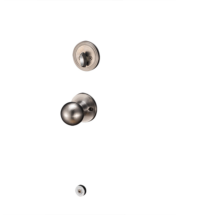 Cilindro Singel de níquel satinado, cerrojo de aleación de zinc, agarre de entrada, manija de entrada, palanca interior, cerradura de puerta, palanca