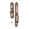 Cerraduras de puerta de entrada vintage de aleación de zinc y latón pulido cepillado