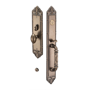 Cerraduras de puerta de entrada vintage de aleación de zinc y latón pulido cepillado