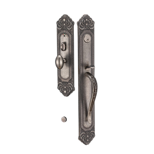 Cerraduras con manija de embutir de latón forjado sólido de la puerta de entrada con llave de aleación de zinc ASL