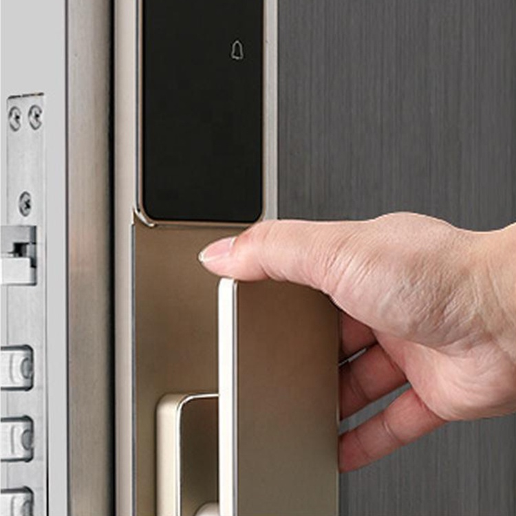 Cerradura de puerta de cámara de entrada electrónica Cerradura de puerta Zigbee de lujo Cerradura de puerta de huella digital inteligente Tuya inalámbrica de aluminio digital