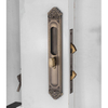 Bloqueo de puerta de cilindro de latón macizo Cerradura Vintage Mueca de mortaja Conjunto de cerraduras de puerta corredera para puertas de madera