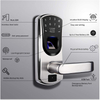 Pantalla de puerta sin llave de la puerta inteligente de huella digital Pantalla táctil de acero inoxidable con teclado electrónico Key de repuesto Autenticación de dos factores Sólo mango derecho de bloqueo automático.