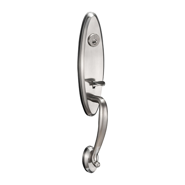 Mancha de níquel, aleación de zinc, alta tecnología, 10 pines, cerradura de latón, manija de puerta, cerraduras para puertas delanteras