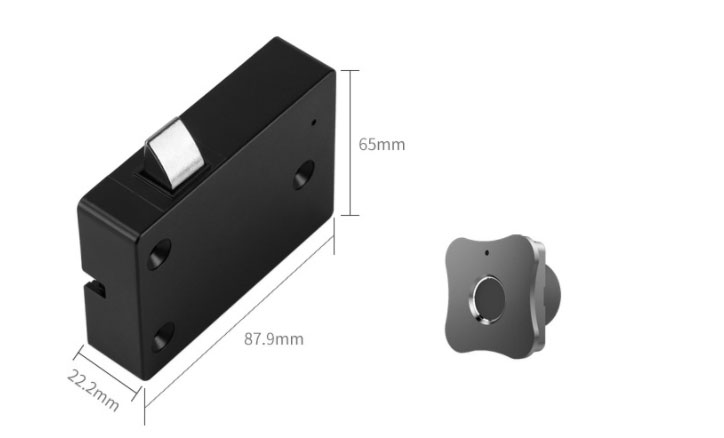 Seguro biométrico sin llave de huella digital Cerradura inteligente Cajadura de cajón USB cerradura eléctrica recargable